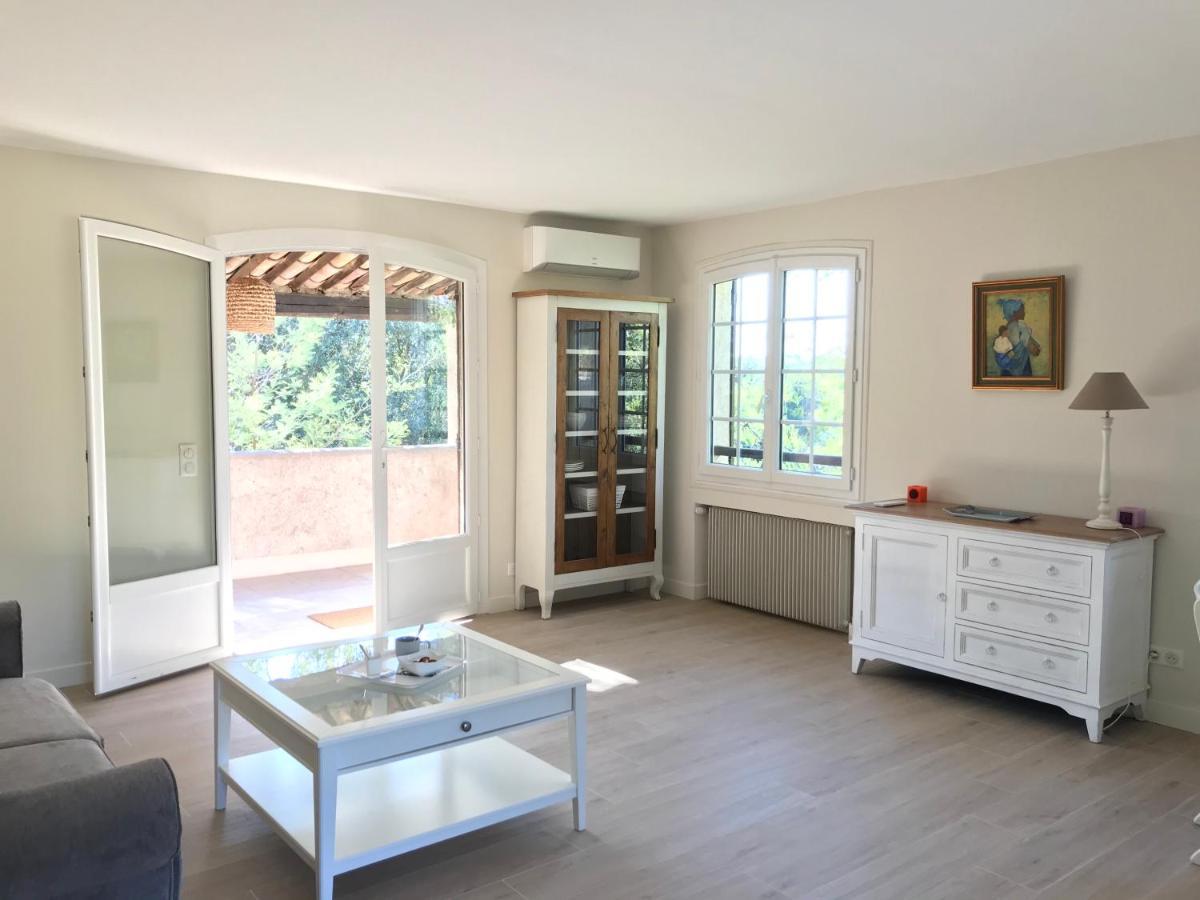 06D - Appartement Spacieux Avec Terrasses, Jardin Et Piscine Roquefort Les Pins Dış mekan fotoğraf
